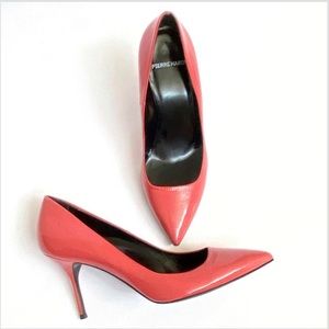 Pierre Hardy pink leather pointed toe short high heel slip on pumps